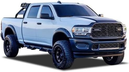 Black Horse Impact Heavy Duty Drop Side Steps Black Compatible with 09-10 Ram 1500|11-18 Ram 1500|19-22 Ram 1500 Classic|2010 Ram 2500/3500|11-23