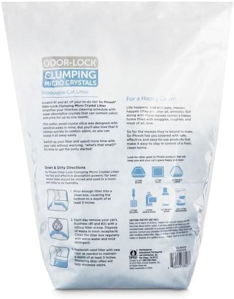 So Phresh by Petco Scoopable Odor-Lock Clumping Micro Crystal Cat Litter in Blue Silica 8 lbs.