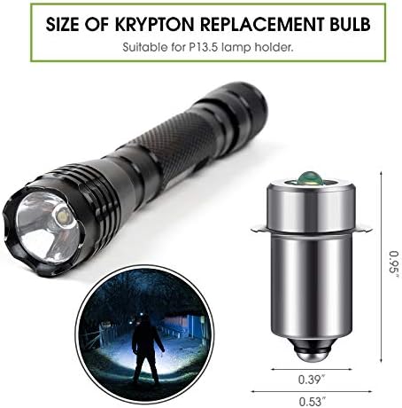 Honoson 3 Pcs 6-24V LED Flashlight Bulbs 3w Dc Replacement