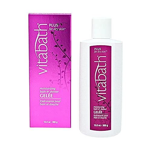 Vitabath Plus For Dry Skin Moisturizing Bath & Shower Gel Wash Nourishing Replenishing Oils Deeply Hydrate & Soothe Dryness - Body Cleanser Skin