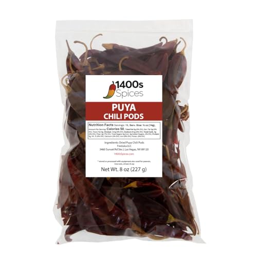 4oz Puya Dried Whole Chile Peppers, Pulla Chile Seco Pods