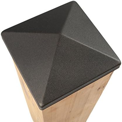 6x6 Apex Pyramid Post Cap - Matte Bronze (5 1/2" x 5 1/2") for Deck and Fence Posts
