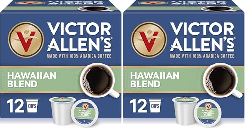 Victor Allen's Coffee K Cups, Kona Blend Single Serve Medium Roast Coffee, 80 Count, Keurig 2.0 Brewer Compatible | 100% Arabica beans, Keurig K-Cup compatible, Kosher-OU (Pareve), Kona District blend, 90-150mg caffeine per serving