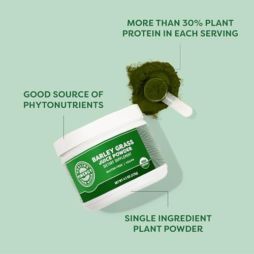 Vimergy Barley Grass Juice Powder, Organic Superfood, 250g, 63 Servings | Clean Nutrient-Dense Superfood*, Powerful Antioxidants for Cardiovascular Health*, Vegan, Gluten-Free