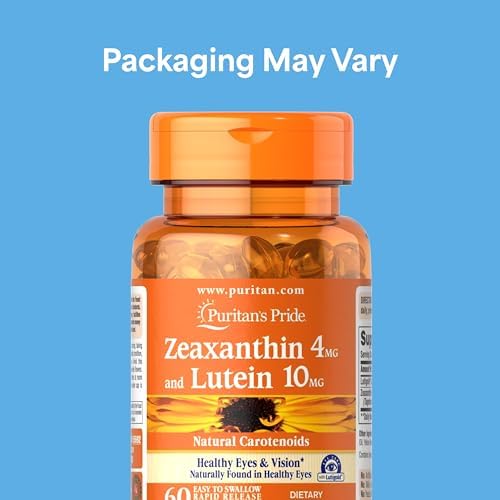Puritan's Pride Zeaxanthin 4mg with Lutigold™ Lutein 10mg Carotenoids