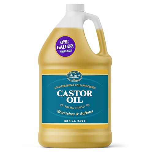 Baar Cold-Pressed Castor Oil, Cold-Processed, Hexane-Free, Palma Christi, for Skin, Hair, Massage & Castor Oil Packs, BPA-Free Bottle, 32 oz | Hexane free, Palma Christi oil, BPA-free bottle, skin, hair and massage applications
