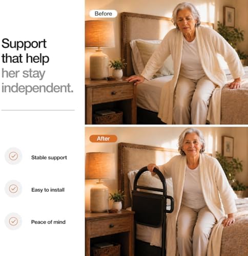 Medical king Bed Rails for Elderly Adults Safety Bed Assist Rails for Seniors with Adjustable Heights ASTM Approved Easy to get in or Out of Bed