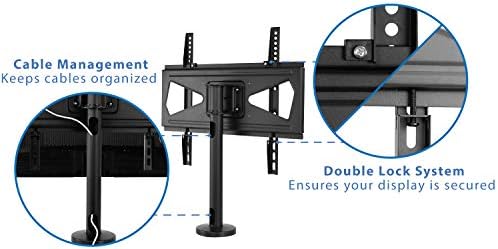 Mount-It! Bolt Down TV Stand, Anti-Tip Swivel Tabletop TV Mount for 32"–55" Screens up to 110 lbs, VESA 100x100 to 400x400, TV Base Replacement