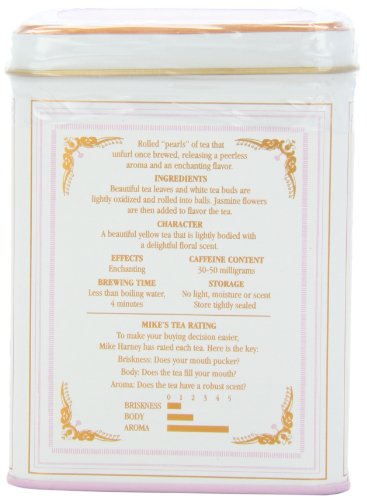 Harney & Sons Dragon Pearl Jasmine Tea, 20 Count(Pack of 1) | Green tea scented with jasmine flowers for a delicate floral aroma. Contains caffeine.