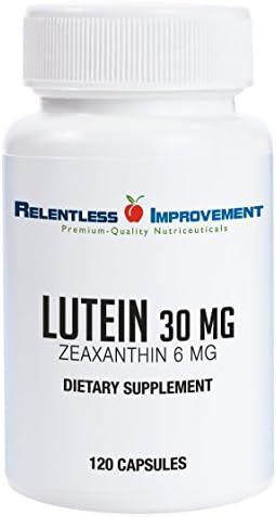 High Potency 30mg Lutein Plus 6mg Zeaxanthin 120 Vege-Capsules Natural Marigold Extract for Eye Health No Fillers 100% Active Material