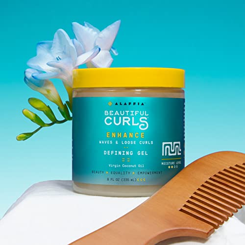 Alaffia Beautiful Curls Hair Gel for Wavy & Curly Hair, 8 Oz