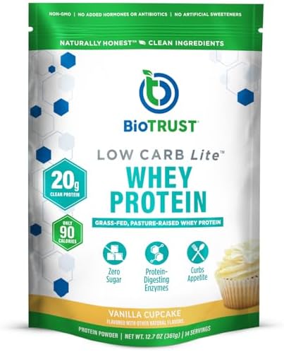 BioTrust Low Carb Lite Protein Powder - Whey Isolate, Vanilla Cupcake