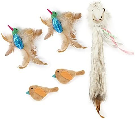 SmartyKat Chickadee Chirp Electronic Sound Cat Toy, Contains Catnip, Battery Powered - Light Brown, One Size