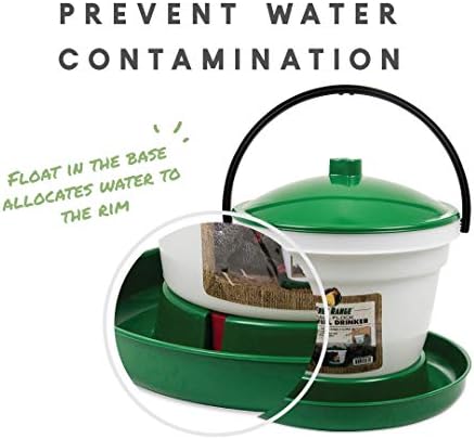 Harris Farms Easy-Fill Poultry Drinker, NO BPA Plastic, 6.25 Gallon | Large Capacity Poultry Drinker, Top-Fill Design, Durable NO BPA Plastic Construction, Ideal for Chickens & Backyard Flocks