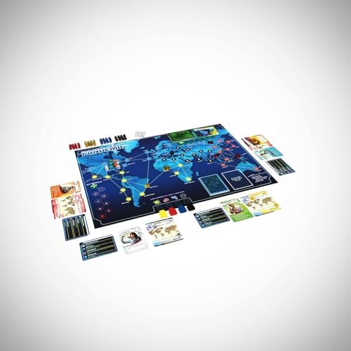 Pandemic Board Game - Cooperative Strategy for Adults & Families, Stop Global Disease Outbreaks, Adult Board Games, Teamwork & Strategy