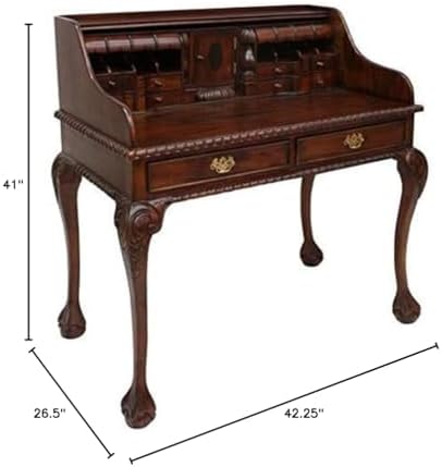 Crafters and Weavers Legacy Escritoire Secretary Desk - Brown Walnut