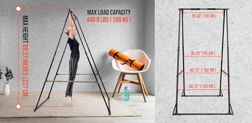 KHANH TRINH Foldable Pull Up Bar Stable Gymnastics Equipment Portable Aerial Yoga Stand Durable Frame For Hammock Chair