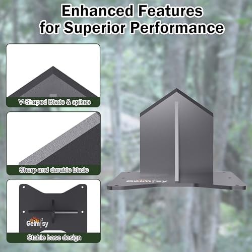 GanFindX Firewood Kindling Splitter Heavy Duty Wood Splitting Tool | Portable Ergonomic Design for Easy Firewood Preparation, Camping, Fireplace and Outdoor Use