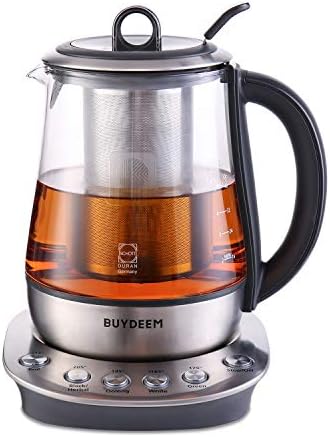 BUYDEEM K2423 Tea Maker, 5 Temperature Settings, Removable Infuser, 1.2L