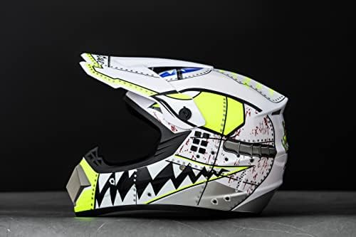 Motocross Offroad Helmet Dirt Bike Street Helmet Motorcycle Helmets ATV BMX MX Helmet with Gloves Goggles Mask for Unisex Youth Kids DOT / FMVSS 218