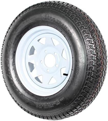eCustomrim Trailer Tire Rim Assembly ST205/75D14 5 Lug White Load Range C | 14 Inch 6 Ply Tire