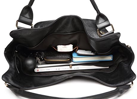 Women Tote Bag Handbags PU Leather Fashion Hobo Shoulder Bags with Adjustable Shoulder Strap