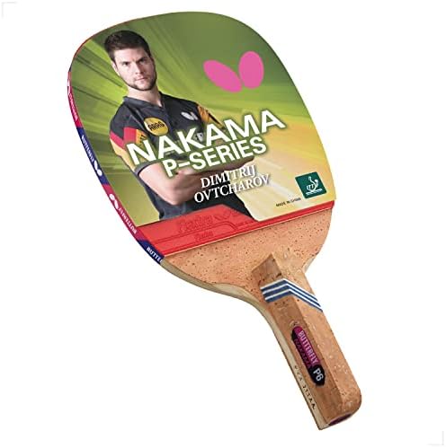 Butterfly Nakama Japanese Penhold Ping Pong Paddle - Recommended for Beginner & Intermediate Level Players - Includes Two Free 40+ Balls