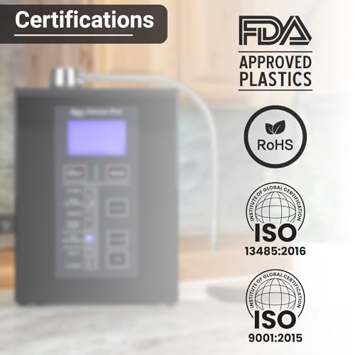 Aqua Ionizer Deluxe 9.5 Anti-Oxidant Boost Water Ionizer |Produces pH 3.0-11.5 Alkaline Water Filtration System| Up to -880mV ORP | 4000 Liters Per