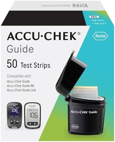 Accu-Chek Guide Glucose Test Strips, Pack of 50 | Diabetic Blood Sugar Testing