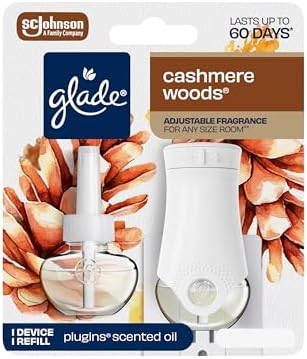 Glade PlugIns Refills Air Freshener Starter Kit, Hawaiian Breeze, Scented and Essential Oils for Home and Bathroom, 0.67 Fl Oz, 1 Warmer + 1 Refill