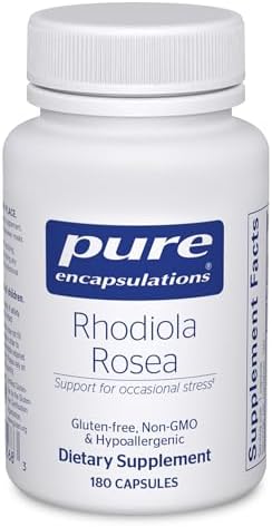 Pure Encapsulations Rhodiola Rosea - for Occasional Stress, Endurance & Fatigue Relief* - with Adaptogens - Gluten Free & Vegan - 90 Capsules | Hypoallergenic Supplement to Moderate Occasional Physical Stress and Discomfort*