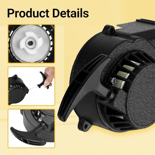 HIAORS Alloy Recoil Pull Starter Compatible with SYX Moto 50cc Dirt Bike 47cc 49cc 2 Stroke SSR SX50 Apollo Coolster QG-50 Xpro Holeshot Hawk DRX