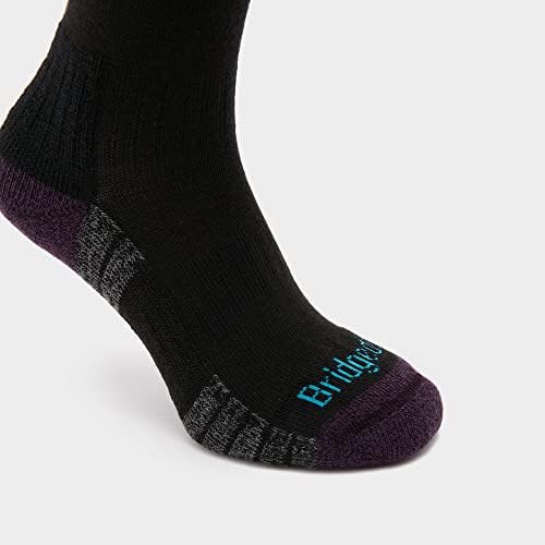 Bridgedale Hike Lightweight Trail Merino Endurance Boot Womens Walking Socks Medium Black Purple
