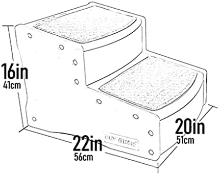 Pet Gear Easy Step II Extra Wide Pet Stairs, 2 Step for Dogs/Cats Up To 200 Pounds, Removable/Washable Carpet, Easy Assembly (No Tools Required)