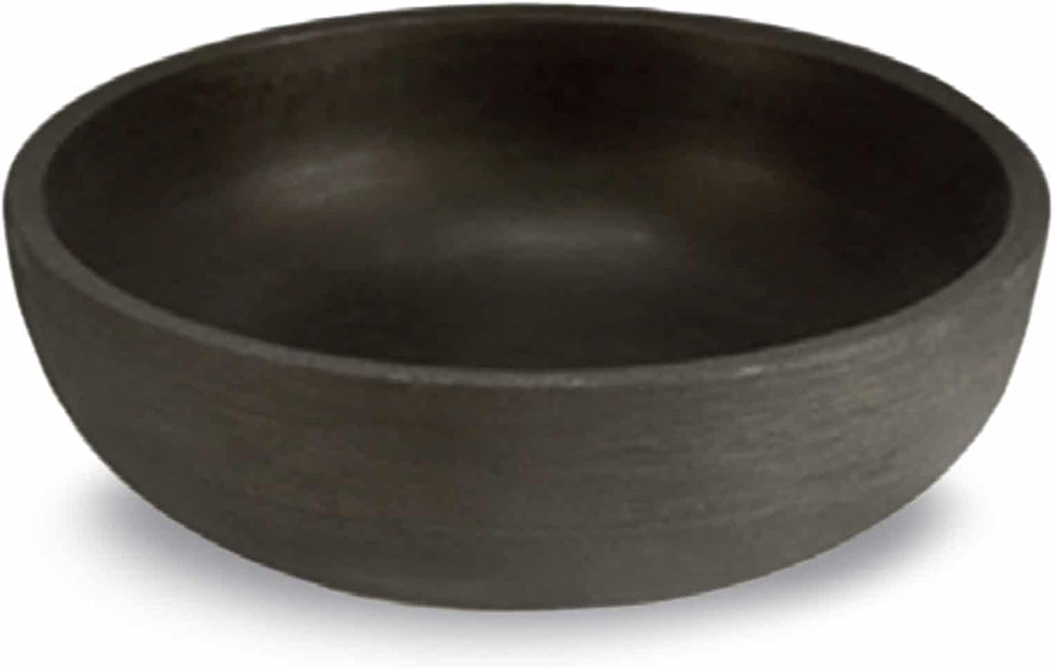 Crescent Garden Orinoco Planter Bowl – Double-Walled Resin Pot for Succulents, Flowers Without Drain Hole - 21" W x 8.25" H (Weathered Concrete)