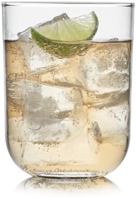 Libbey Blue Ribbon Rock Glasses Set, Artisan-Inspired Four-Dimple Shaped Glass Cups, Dishwasher Safe Whiskey Glasses Set of 8 for Dinners, Parties