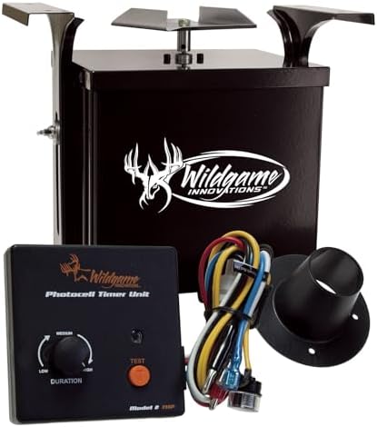 WILDGAME Innovations Trophy Hunter 6V Photocell Feeder Kit | Durable Weather-Resistant Power Control Unit & Photocell Timer with Dawn and Dusk Feed Times