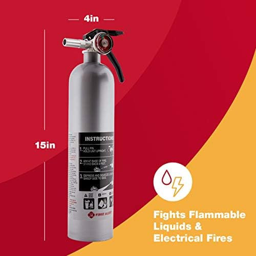 First Alert Fire Extinguisher, Standard Home Use | HOME1 UL RATED 1-A:10-B:C, Red 4-Pack