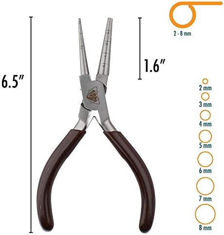 The Beadsmith Vintaj Loop Rite Pliers – Make Perfect Wire Loops in 7 Sizes (2–8mm), Jewelry Making Tool for Jump Rings