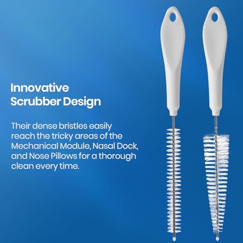 Nasal Irrigation System Cleaning Kit, Compatible with Navage Nasal Irrigation System, Includes C-Clip, U-Tube, 2 Cleaning Brushes
