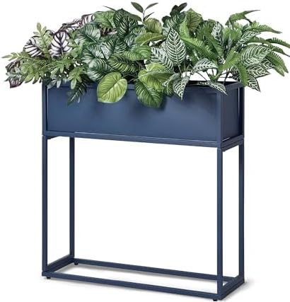 Cocoyard Metal Elevated Planter Box - 28" Raised Garden Bed with Legs for Indoor and Outdoor - Tall Rectangle Planter with Felt Liner