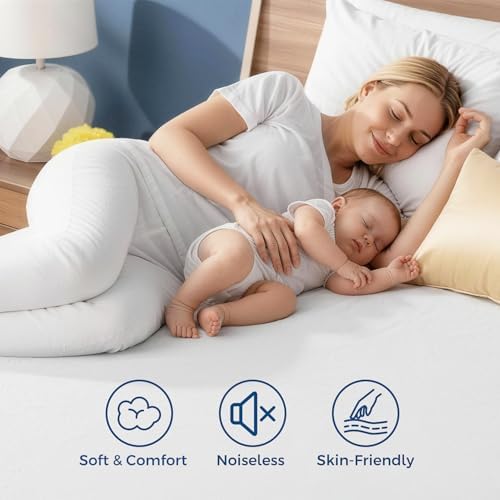 TASTELIFE Queen Waterproof Mattress Protector, Microfiber, 60x80 Inches | 8"-21" Deep Pocket Smooth Fitted Cover, Soft Breathable & Noiseless, Vinyl-Free Machine Washable