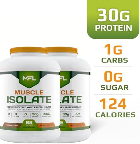 MFL 100% Isolate Protein l 30g of Protein l 12g Amino Acids l Keto Friendly l Low Carbs l 5 lbs. (Vanilla Bean)