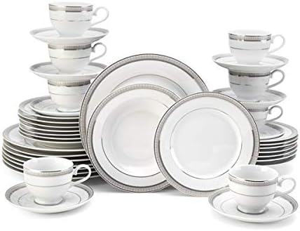 Mikasa Regent Bead 40-Piece Porcelain Dinnerware Set, Service for 8