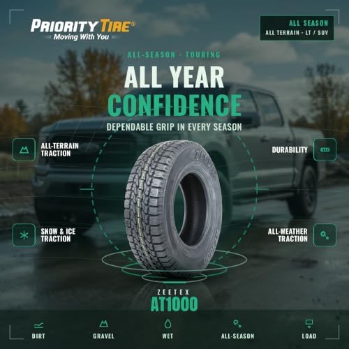 Zeetex AT1000 LT31X10.50R15 109Q All Terrain C (6 Ply) All Season Tire | Light Truck All Terrain All Season Traction 109Q Rated C (6 Ply) Radial Construction Black Sidewall Tire