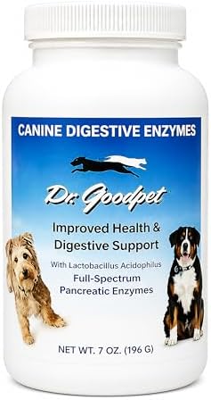 Digestive Enzymes + Probiotics for Dogs – Gut Health & Sensitive Stomach Support – Helps Relieve Gas