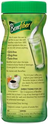 Benefiber Taste-Free, Sugar-Free Fiber Supplement Powder for Digestive Health 74 Servings 261g