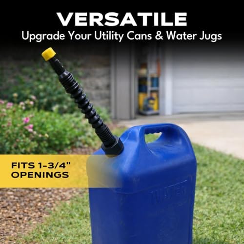 EZ-POUR® Standard Replacement Spout & Vent Kit, Multi-Purpose Spout, 1 Pk | Flexible Standard Spout Fits 1-3/4 in Openings. Includes Vent. For Older Utility Cans, Water Jugs & Containers.