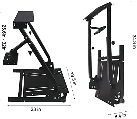 Racing Wheel Stand, Height Adjustable & Foldable Steering Wheal Stand Compatible with Logitech G25,G27,G29,G920 Gaming Cockpit