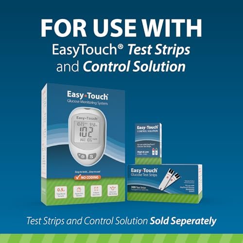 EasyTouch Blood Glucose Monitoring System (Test Strips Sold Separately) | Fast, Accurate, Easy-to-Use Meter for Daily Testing, Includes Meter